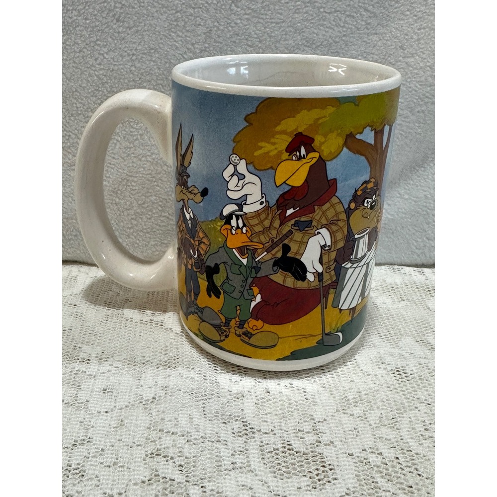 VINTAGE‎ Looney Tunes Golf Mug Warner Bros 1993 Yosemite Sam Bugs Bunny Daffy